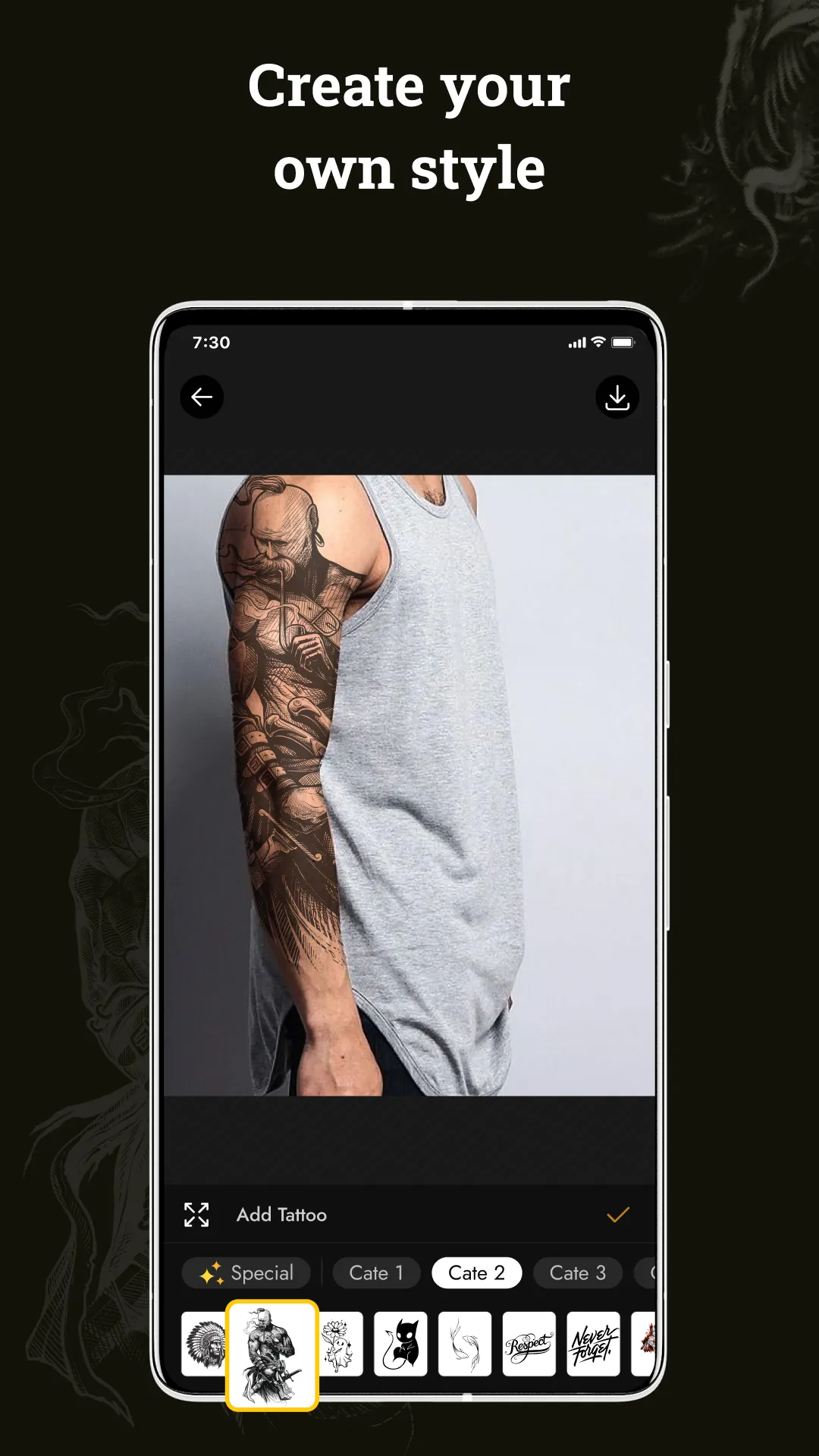 Tattoo Maker -  Tattoo Drawing | Indus Appstore | Screenshot