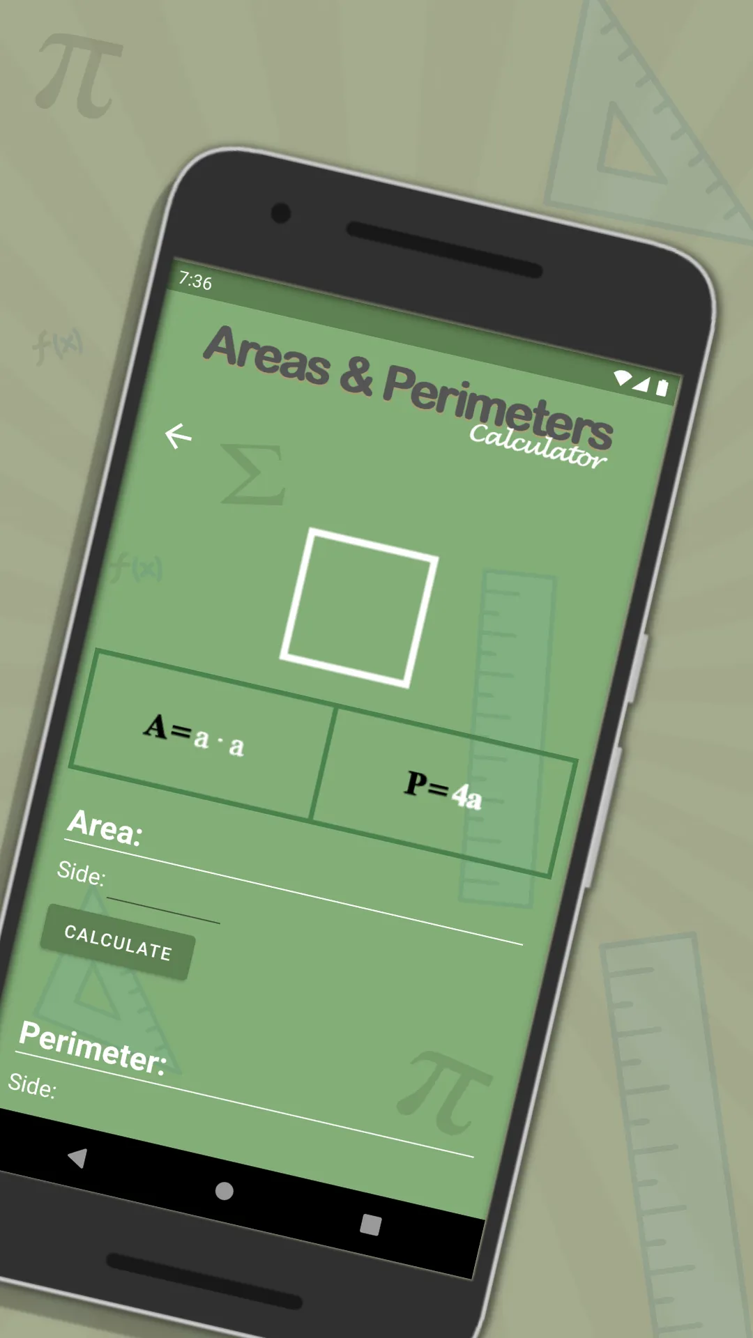 Areas & Perimeters Calculator | Indus Appstore | Screenshot