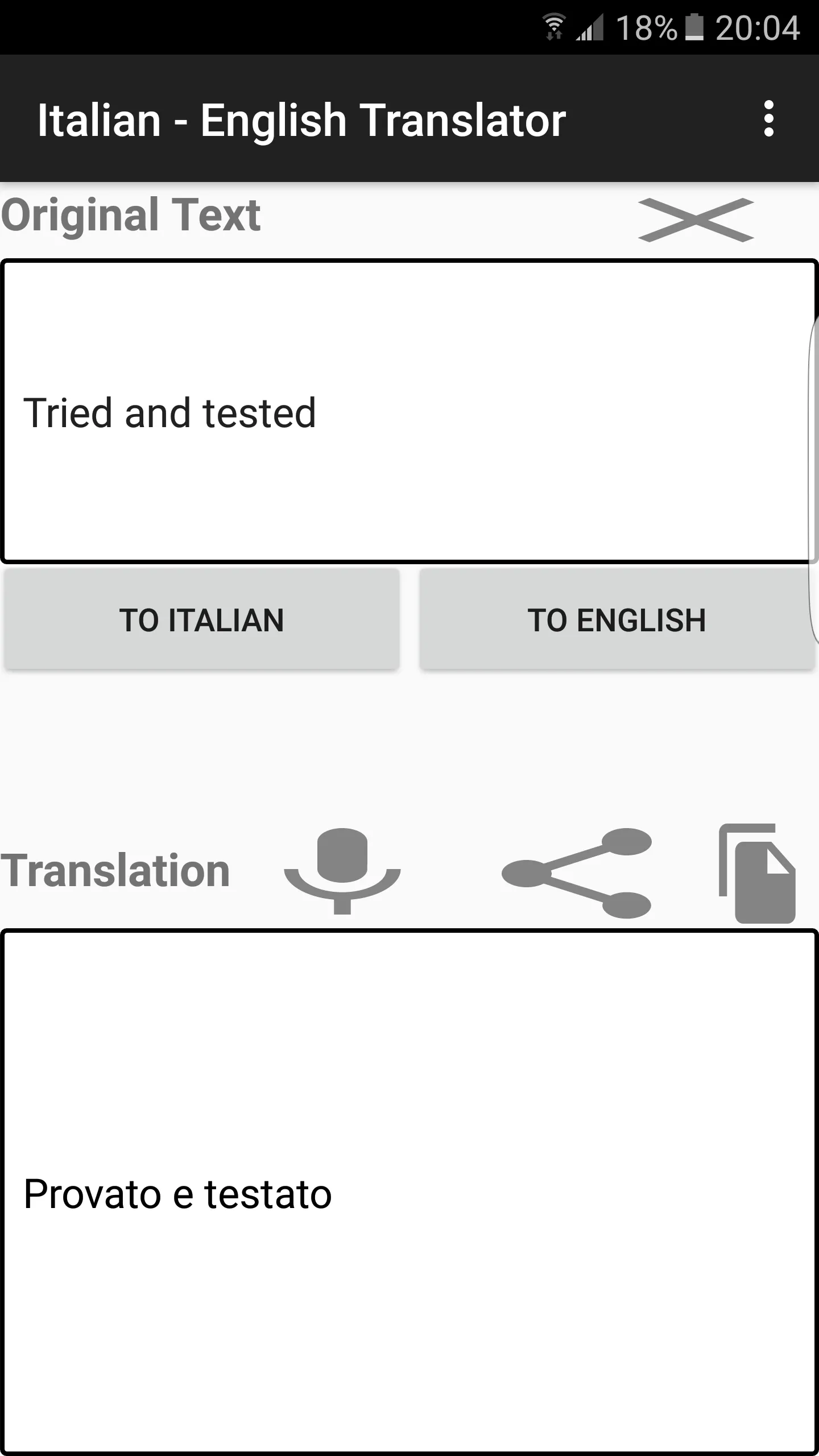 Italian - English Translator | Indus Appstore | Screenshot