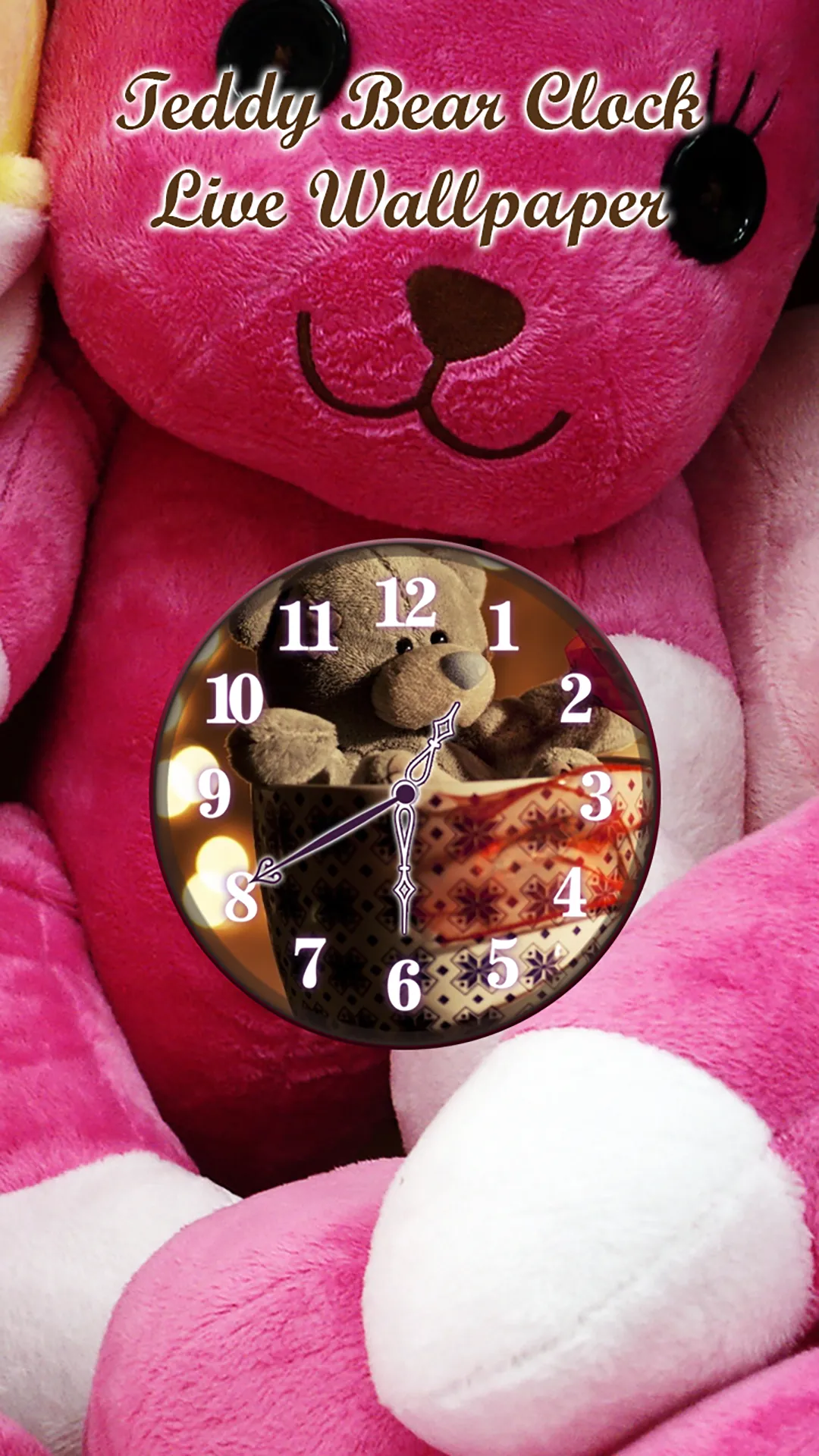 Teddy Bear Clock Wallpaper | Indus Appstore | Screenshot