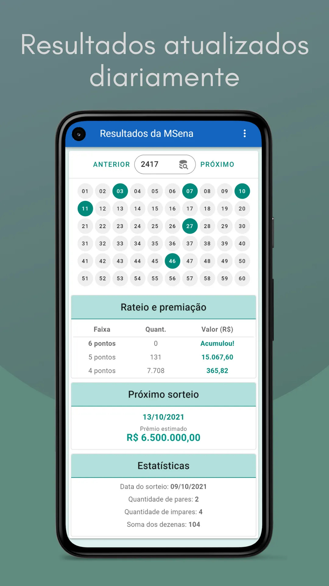 Loterias Mais Fácil | Indus Appstore | Screenshot