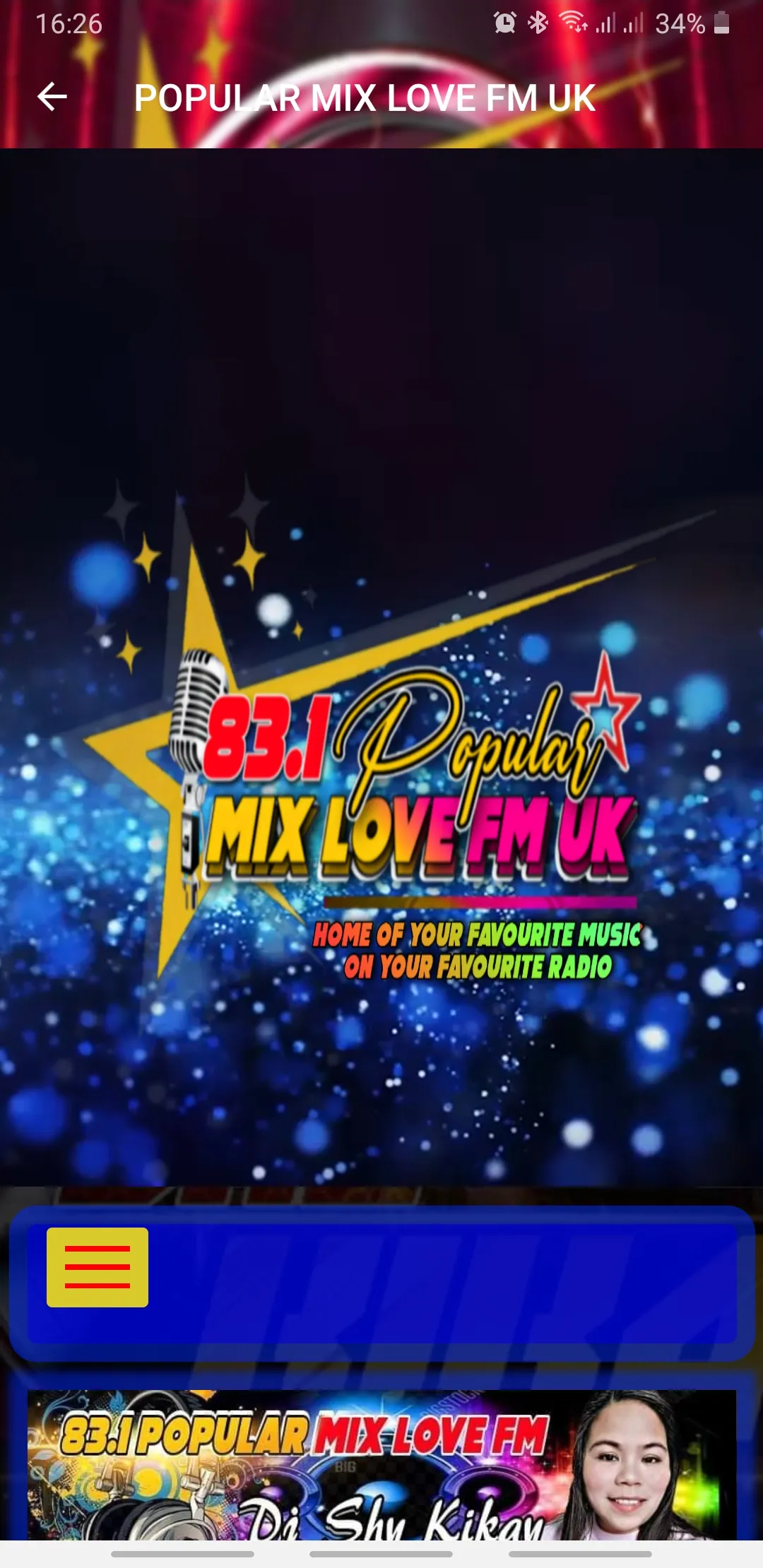 83.1 POPULAR MIX LOVE FM UK | Indus Appstore | Screenshot