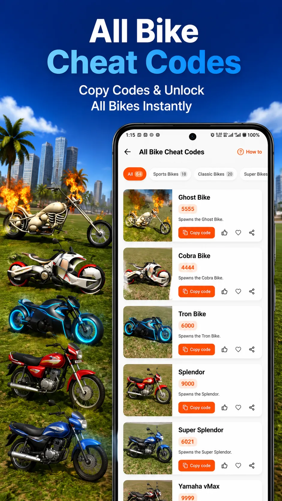 CheatX : Indian Bike 3D Cheats | Indus Appstore | Screenshot