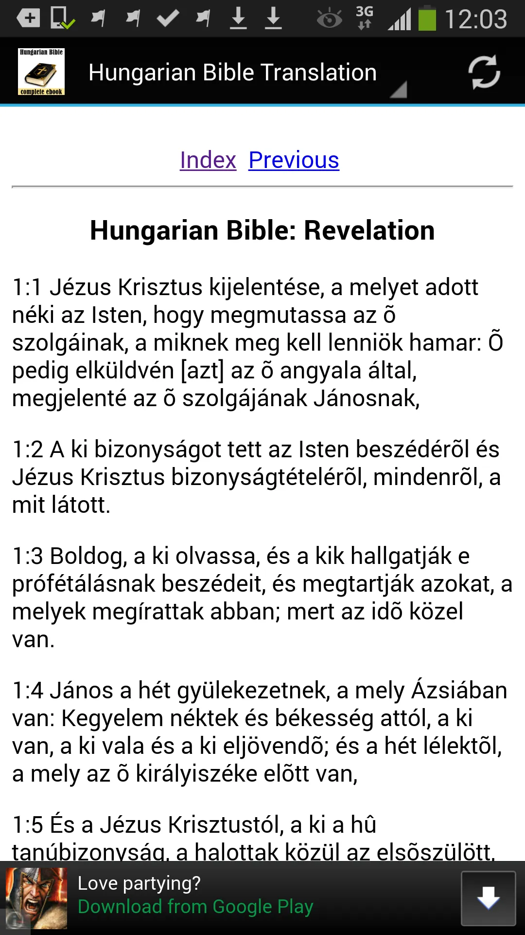 Hungarian Bible Translation | Indus Appstore | Screenshot