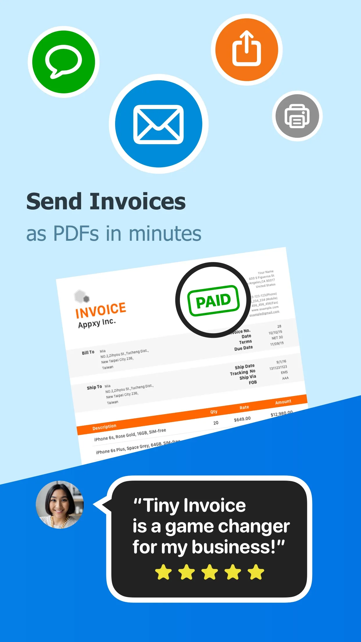 Invoice Maker - Tiny Invoice | Indus Appstore | Screenshot