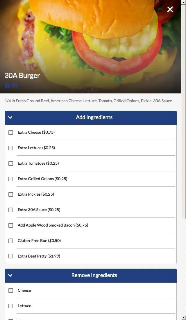 30A Burger | Pickup & Delivery | Indus Appstore | Screenshot