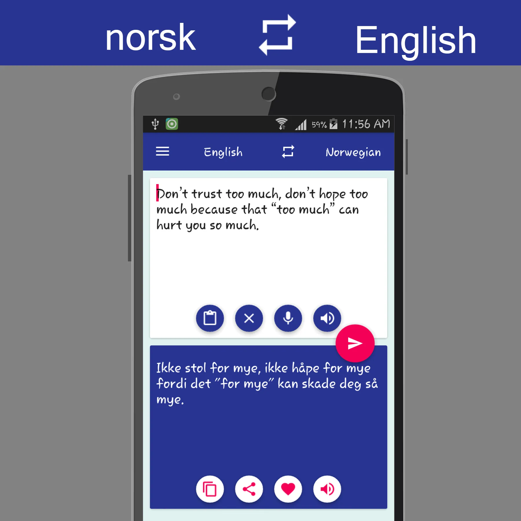 Norwegian English Translator | Indus Appstore | Screenshot