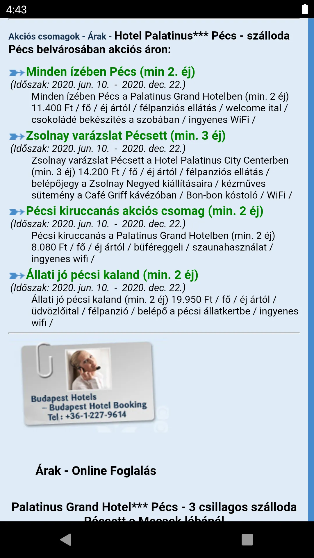 Pécsi Szállodák Hotelek | Indus Appstore | Screenshot