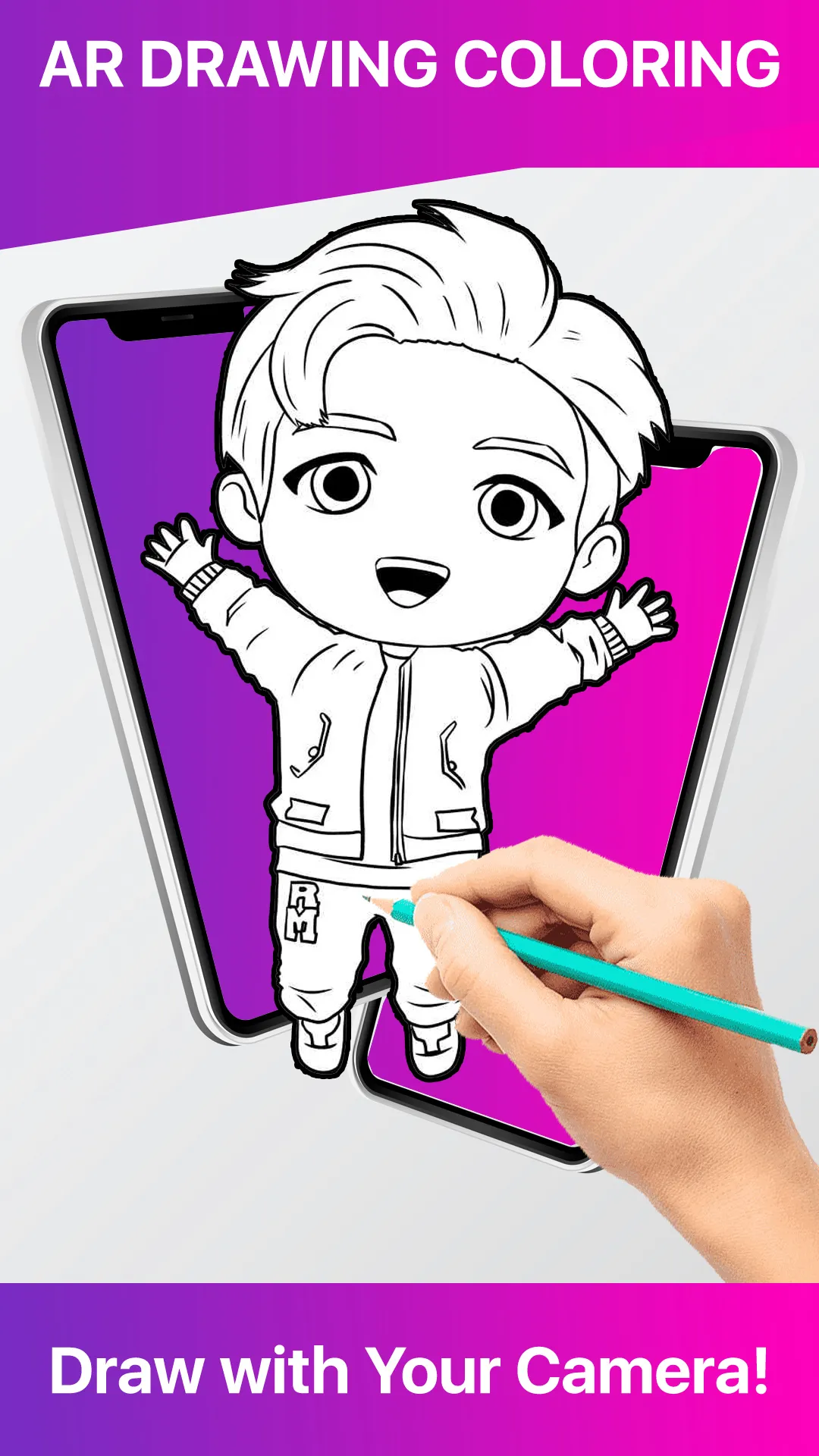 AR Draw Coloring Tiny Tan BTS | Indus Appstore | Screenshot