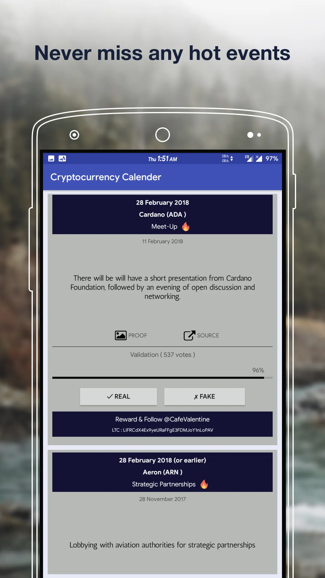 Cryptocurrency Calendar | Indus Appstore | Screenshot