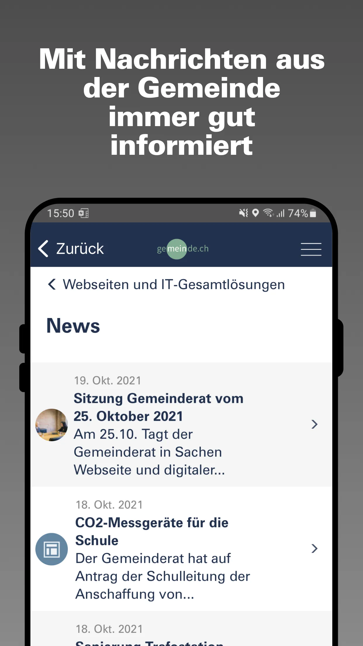 Gemeinde.ch | Indus Appstore | Screenshot