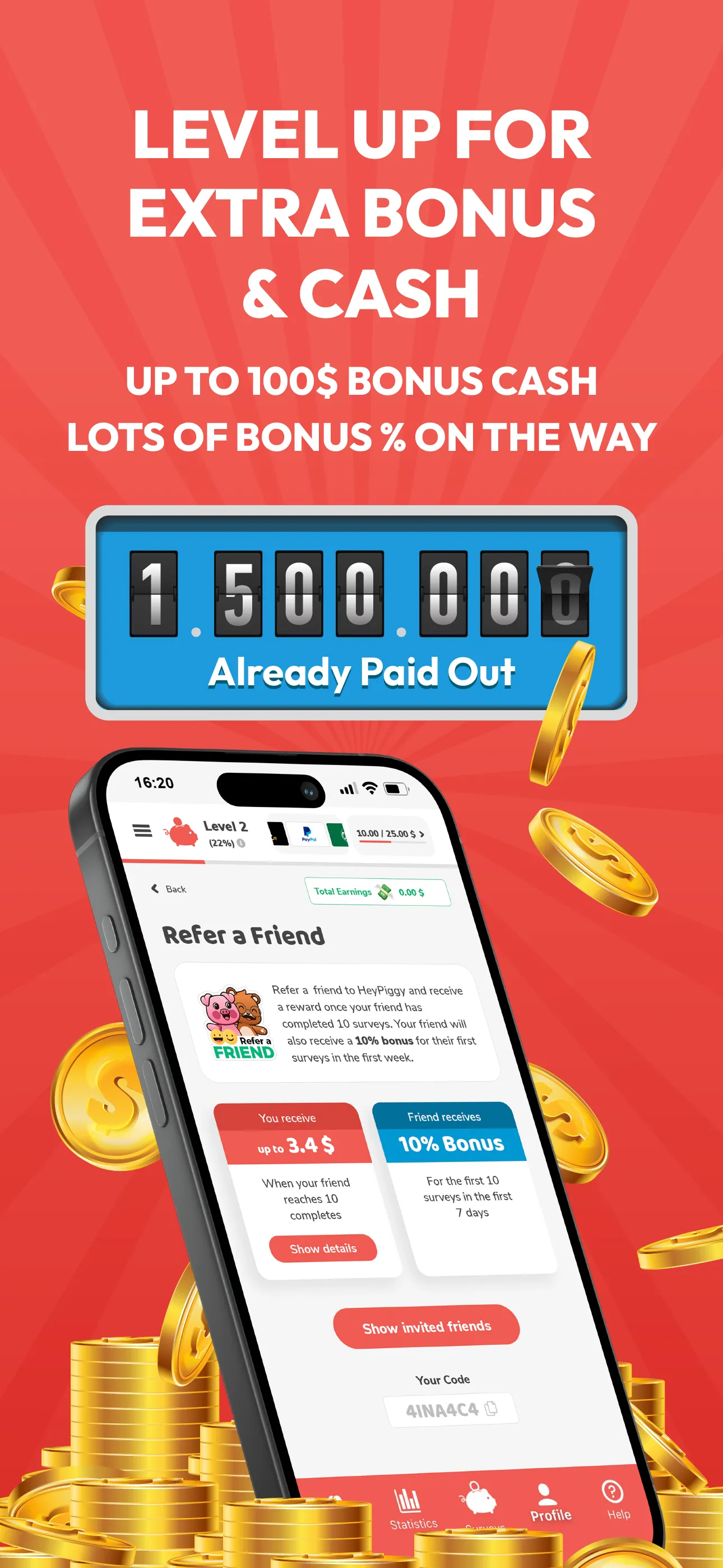 HeyPiggy - Earn with Surveys | Indus Appstore | Screenshot