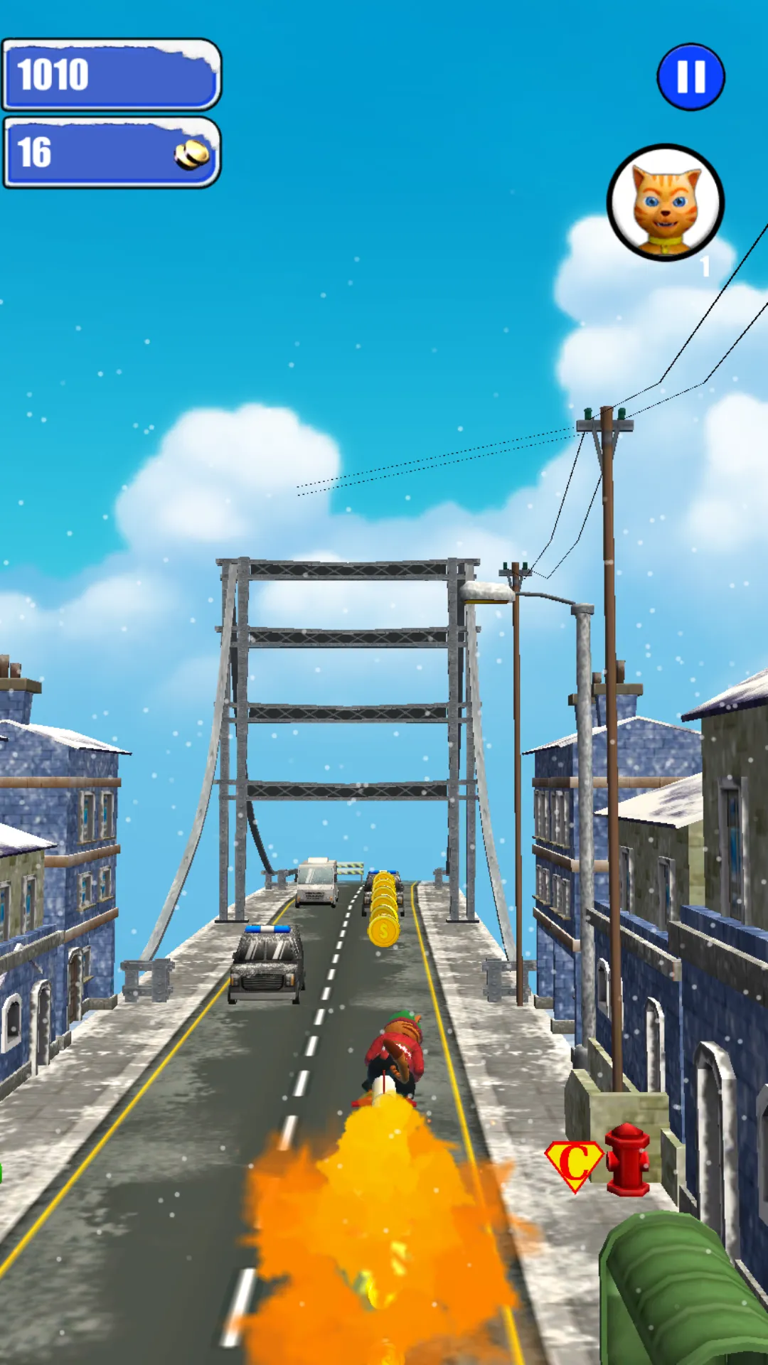 Leo Cat Ice Run - Frozen City | Indus Appstore | Screenshot