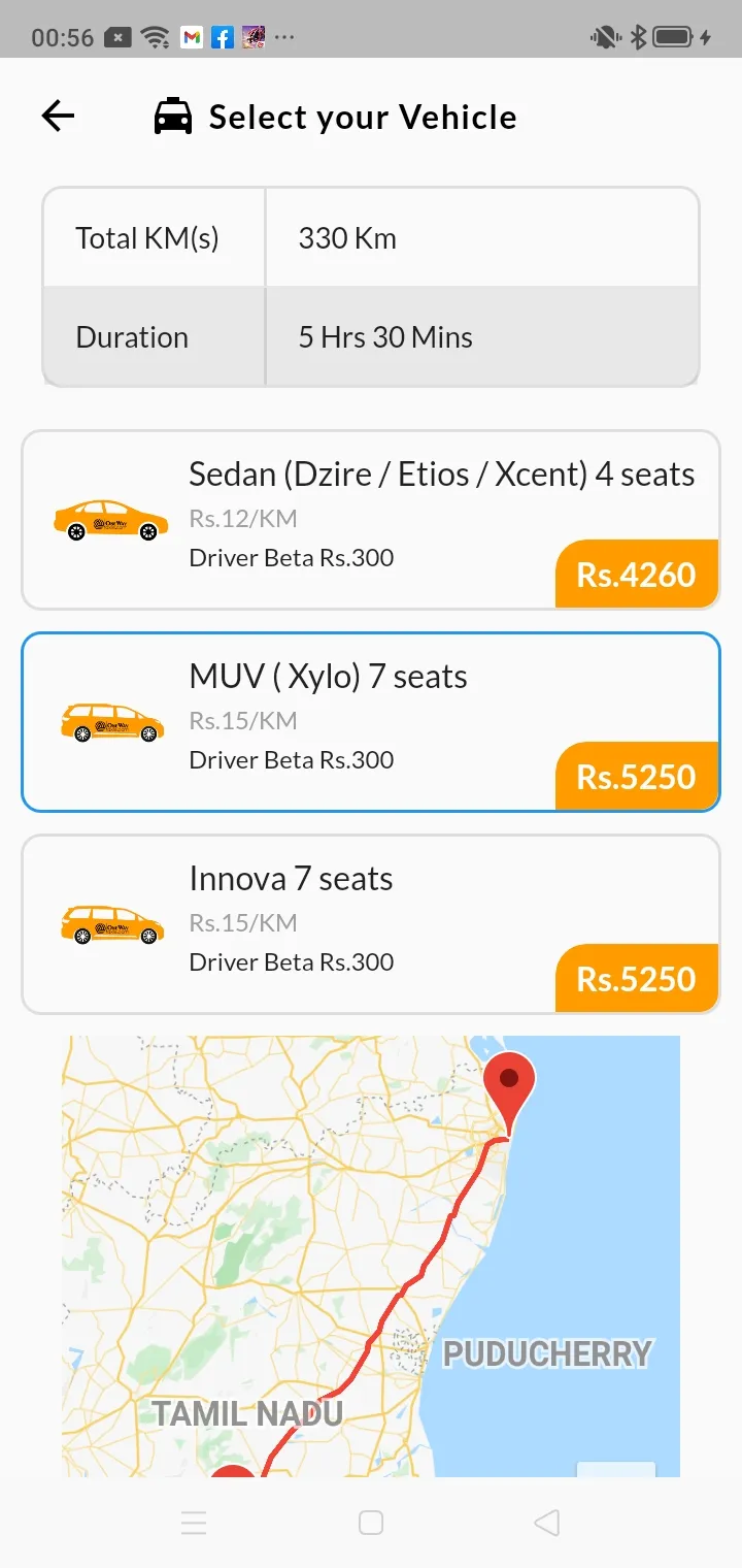 OneWay Taxie | Indus Appstore | Screenshot