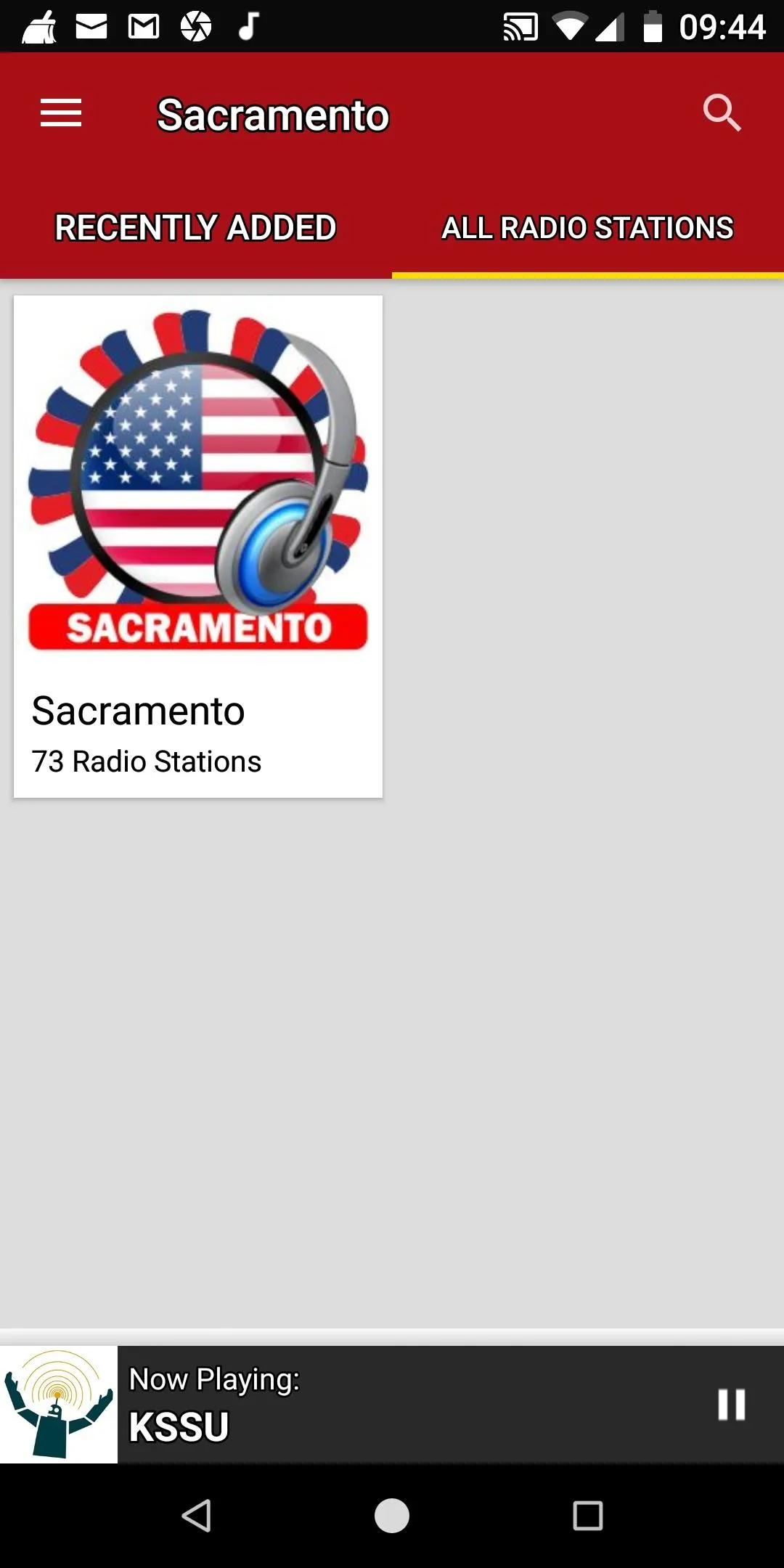 Sacramento Radio Stations | Indus Appstore | Screenshot