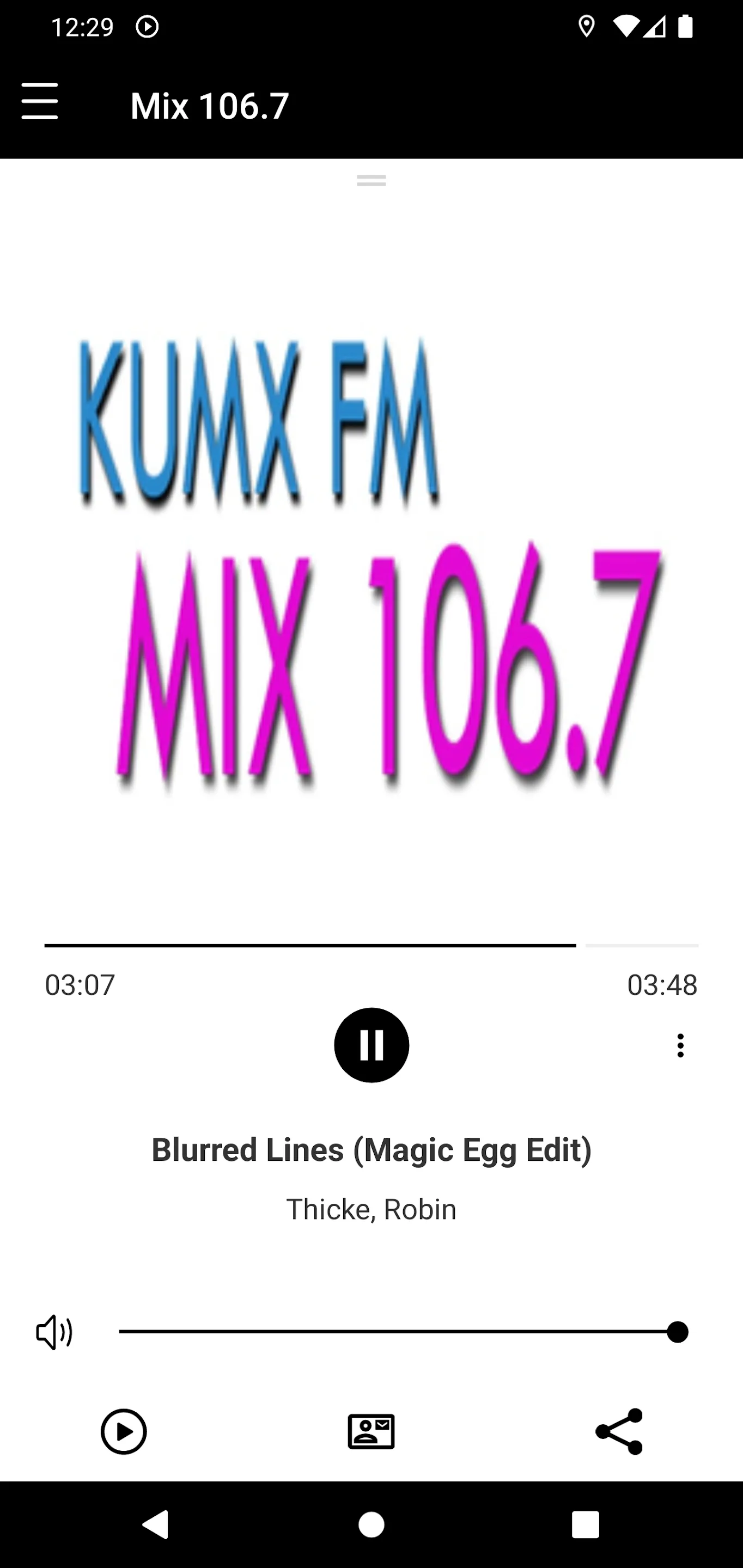 KUMX Mix 106.7 FM | Indus Appstore | Screenshot