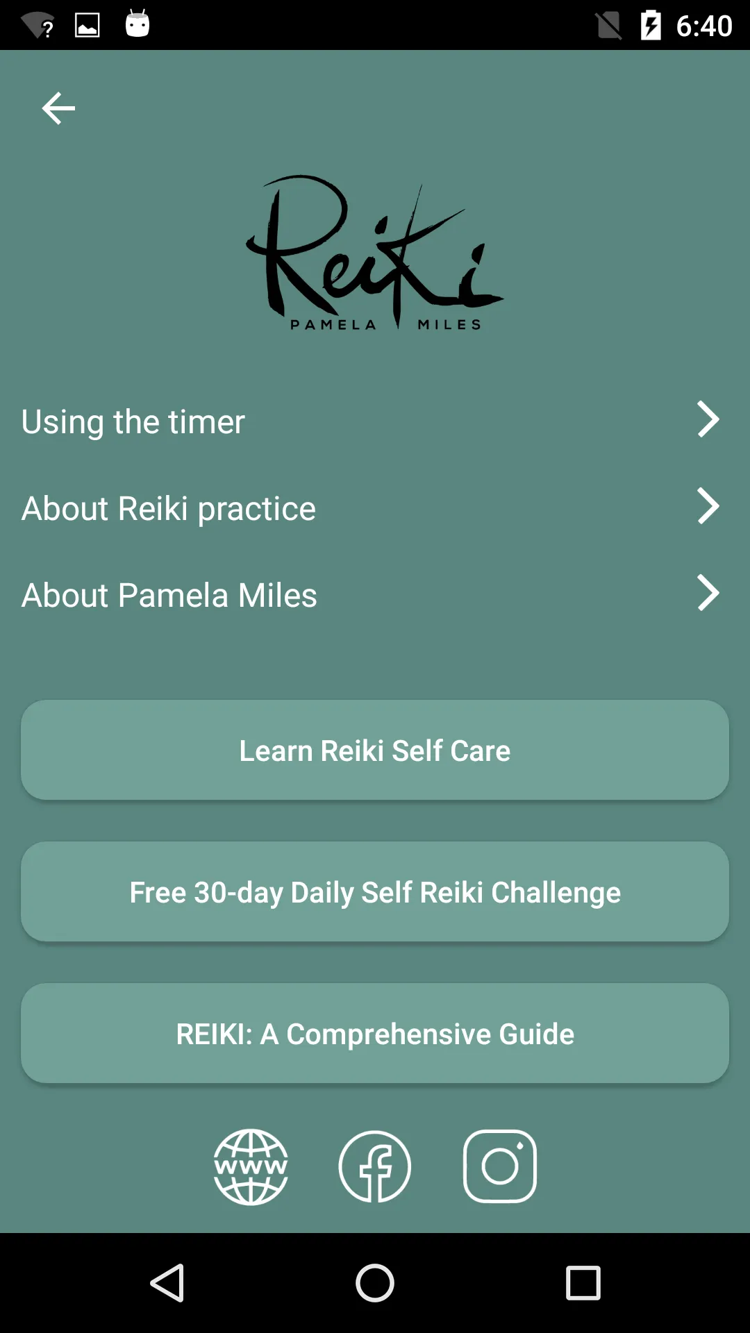 Reiki Timer with Pamela Miles | Indus Appstore | Screenshot