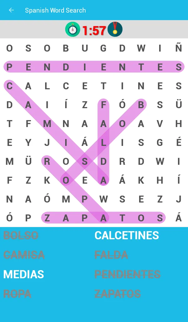 Spanish Word Search Game | Indus Appstore | Screenshot