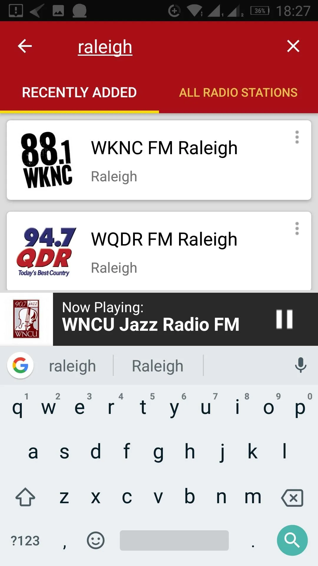 North Carolina Radio Stations | Indus Appstore | Screenshot
