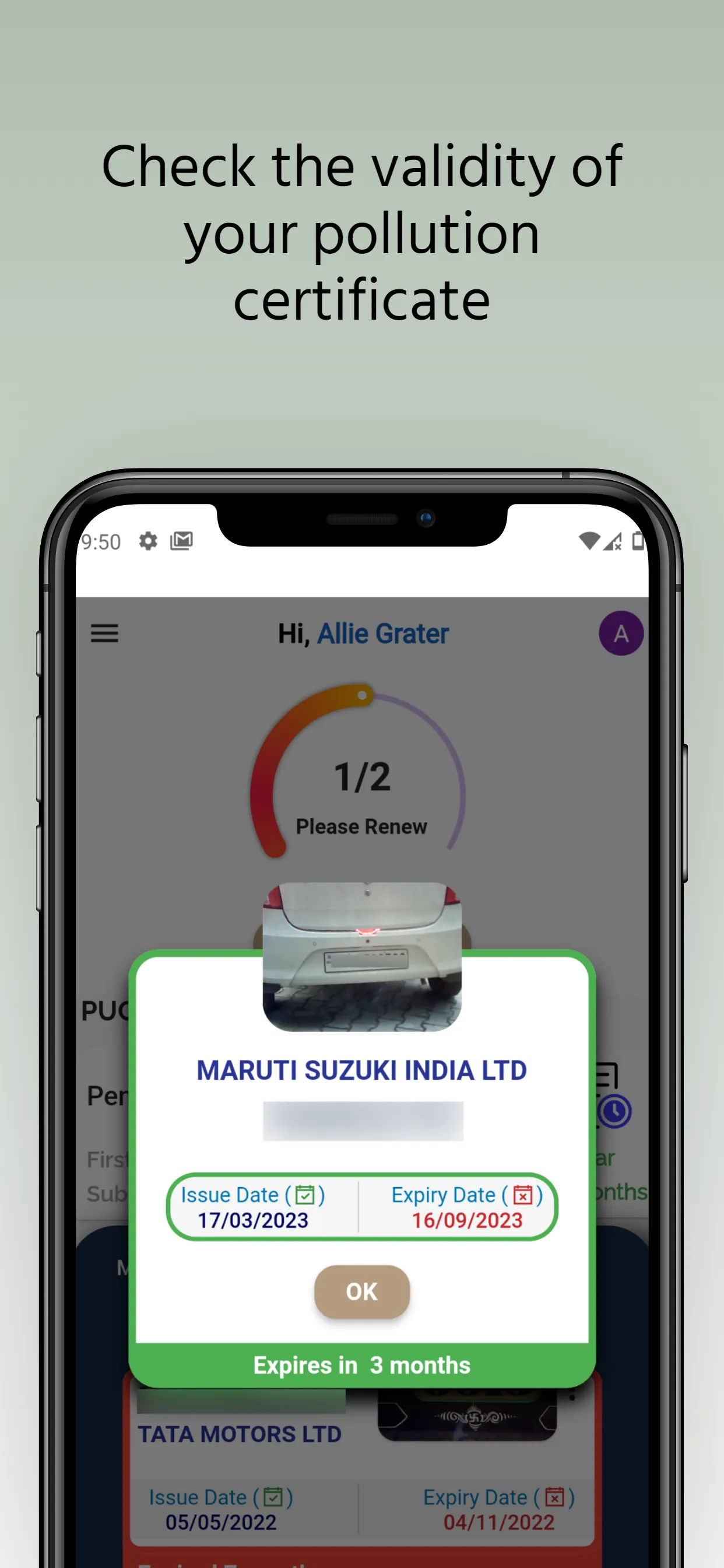 RTO Vehicle Pollution Info App | Indus Appstore | Screenshot