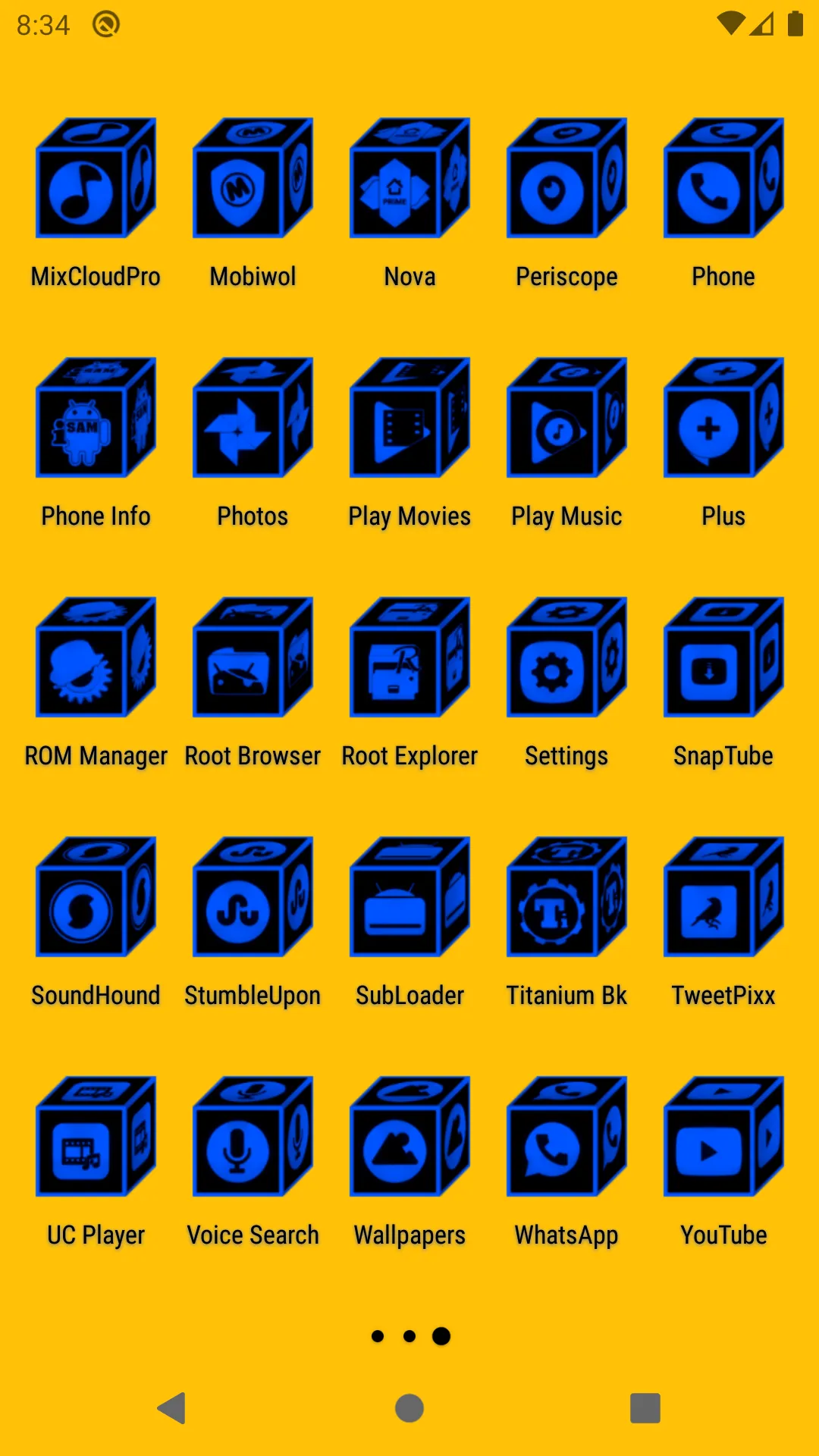 3D Flat Blue Icon Pack | Indus Appstore | Screenshot