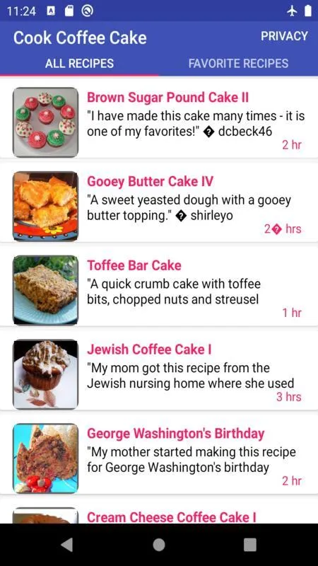 cook coffee cake | Indus Appstore | Screenshot