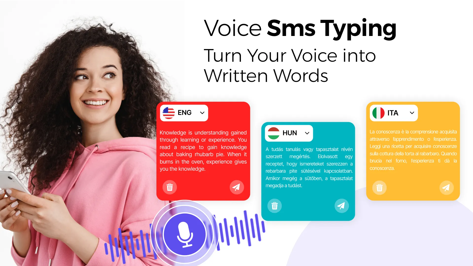 Voice sms typing: SMS by voice | Indus Appstore | Screenshot