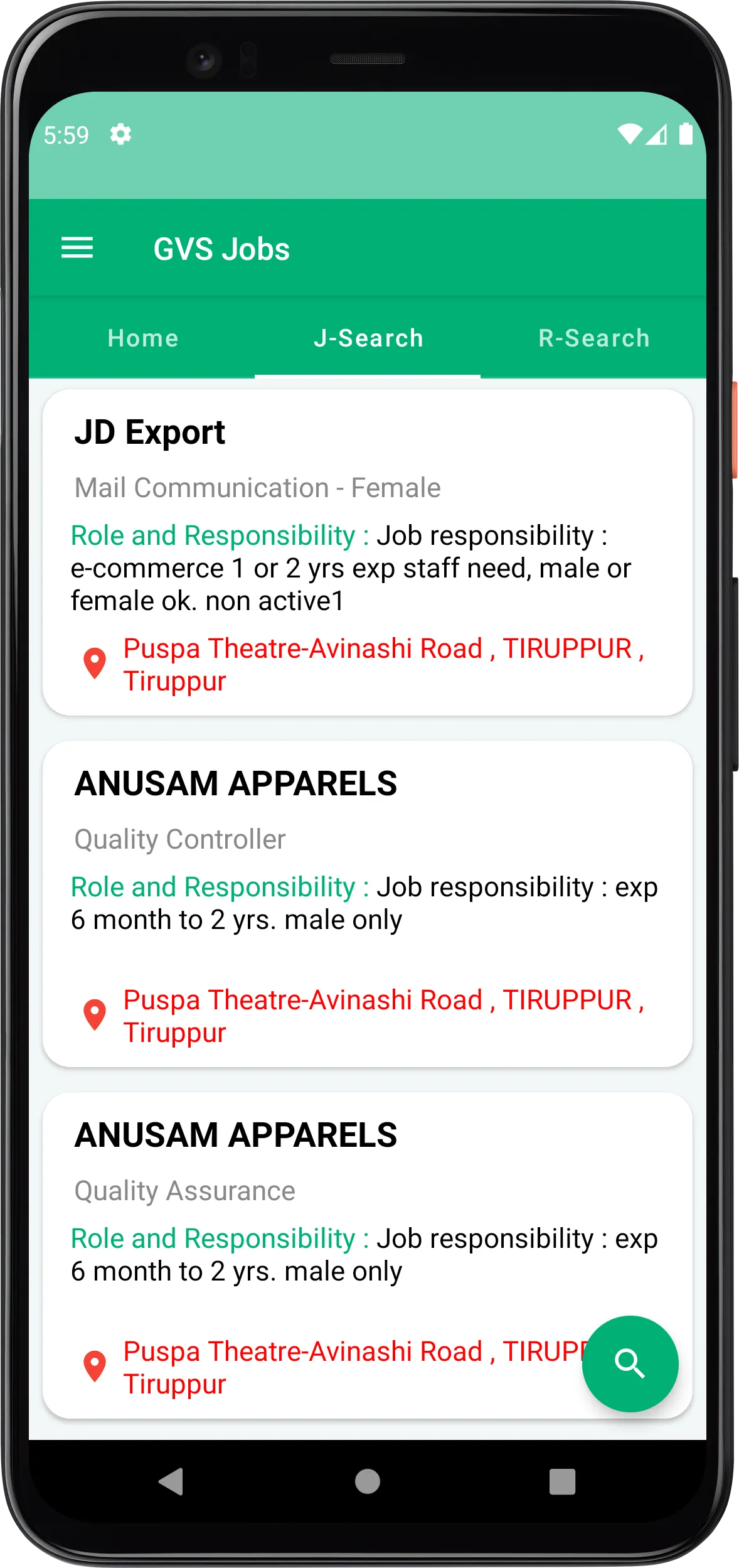 GVS Jobs | Indus Appstore | Screenshot