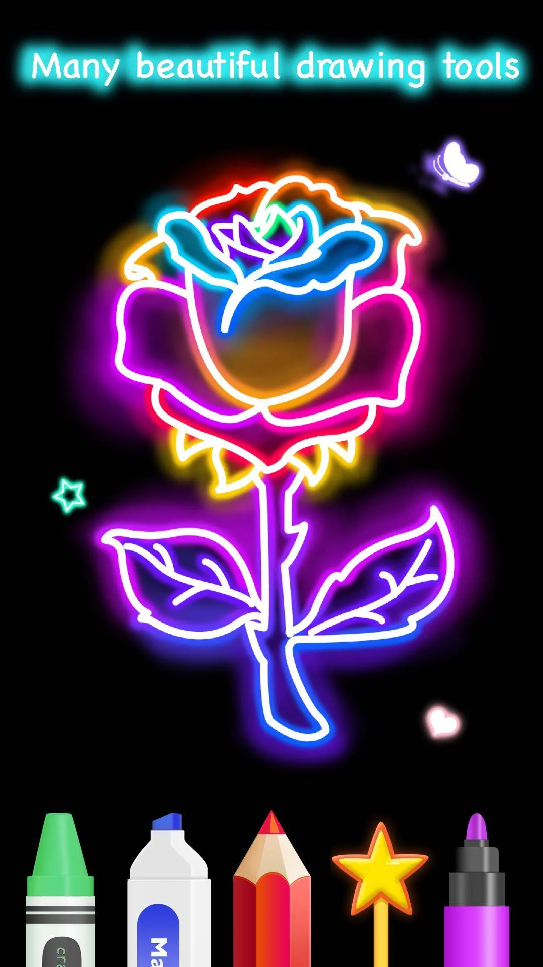 Learn To Draw Glow Flower | Indus Appstore | Screenshot