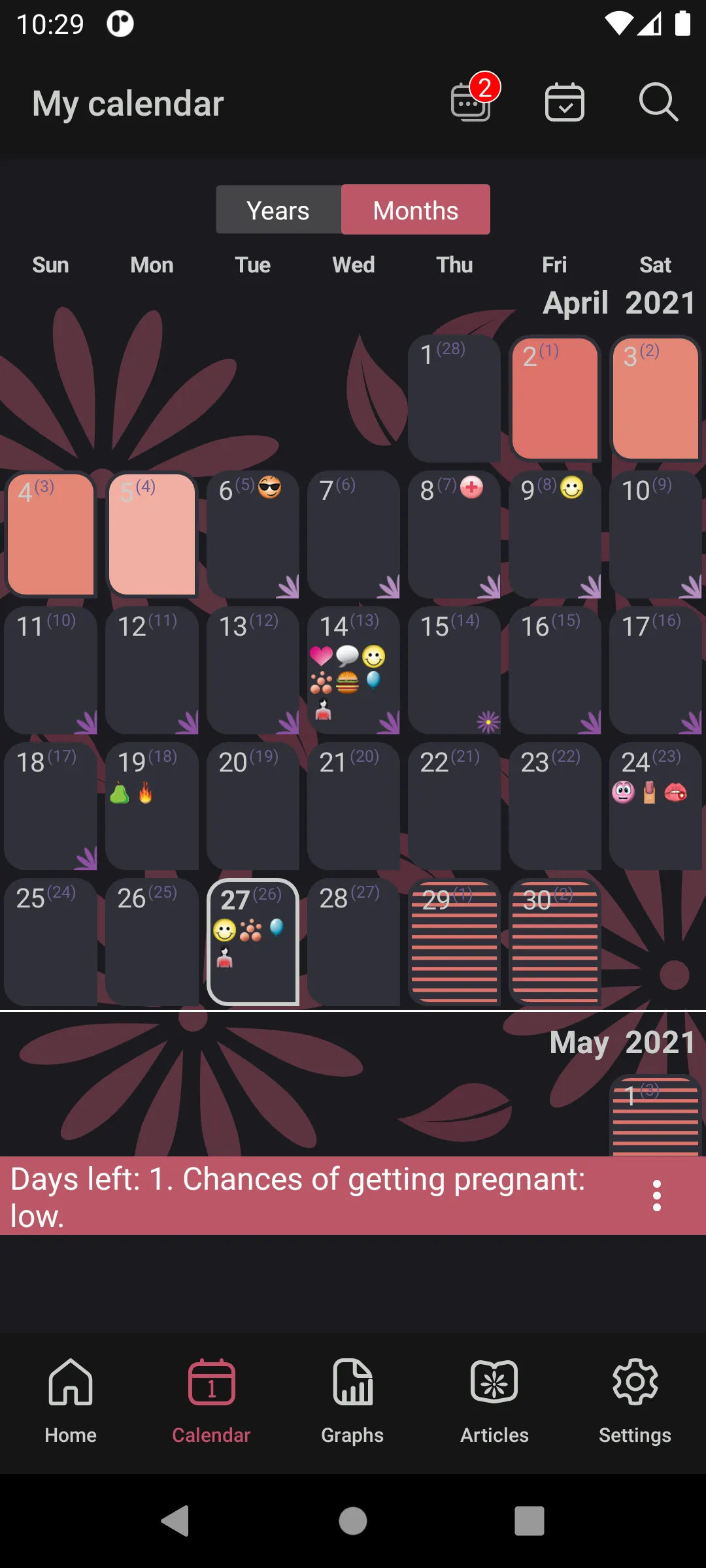 WomanLog Period Calendar | Indus Appstore | Screenshot