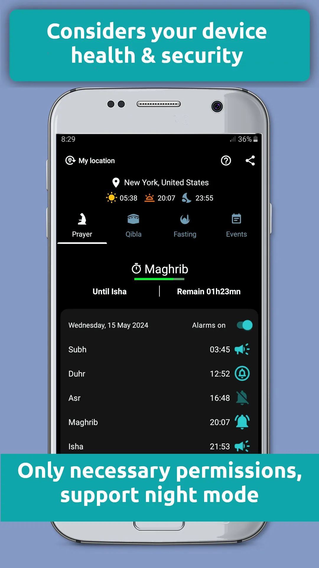 Qibla compass: prayer times | Indus Appstore | Screenshot