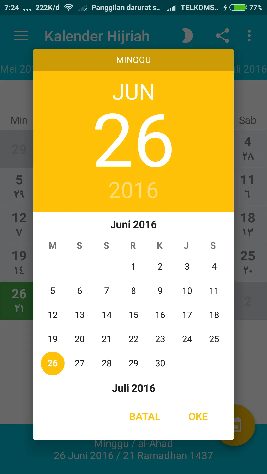 Hijri calendar | Indus Appstore | Screenshot