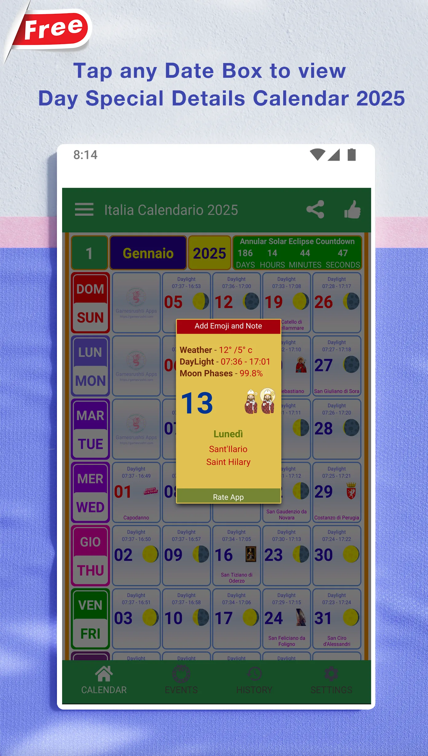 Italia Calendario 2025 | Indus Appstore | Screenshot