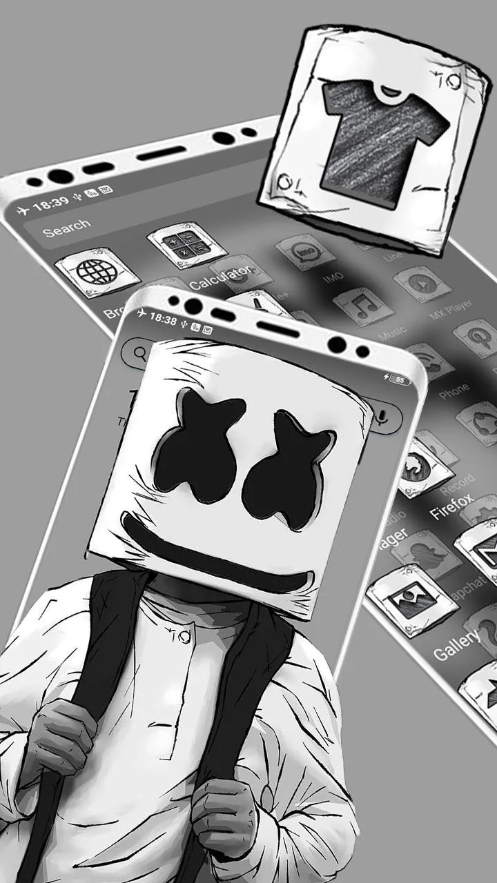 Marshmello Sketch  Theme | Indus Appstore | Screenshot