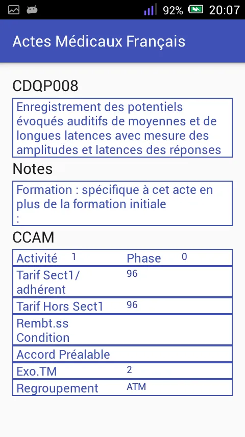 Actes Médicaux Français | Indus Appstore | Screenshot