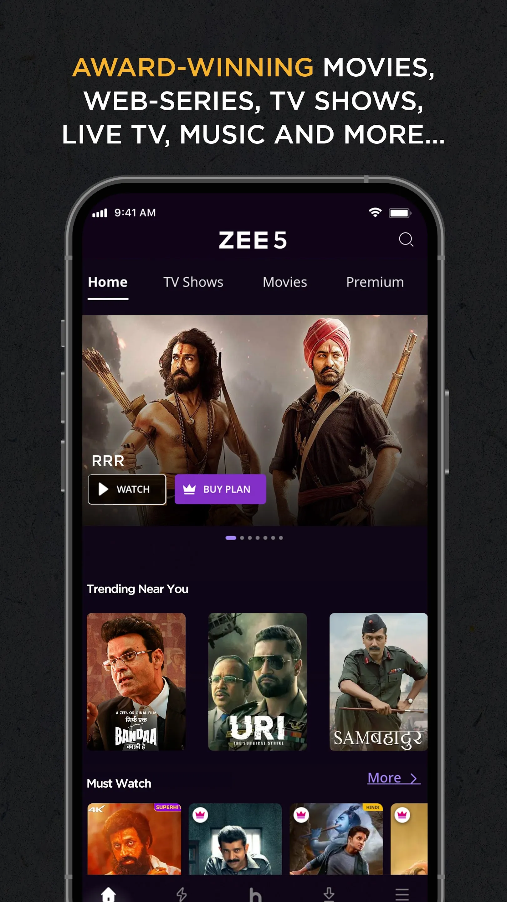 ZEE5 Movies, Web Series, Shows | Indus Appstore | Screenshot