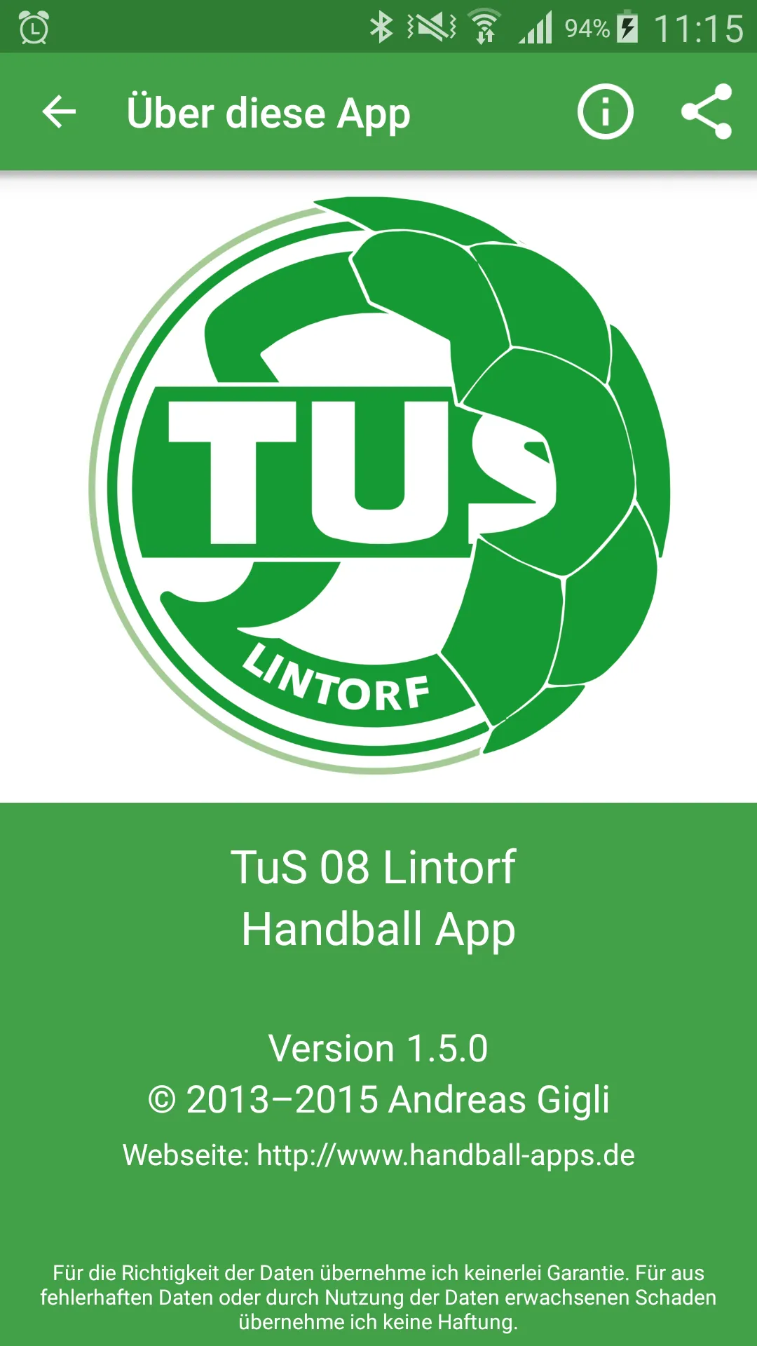 TuS Lintorf Handball | Indus Appstore | Screenshot