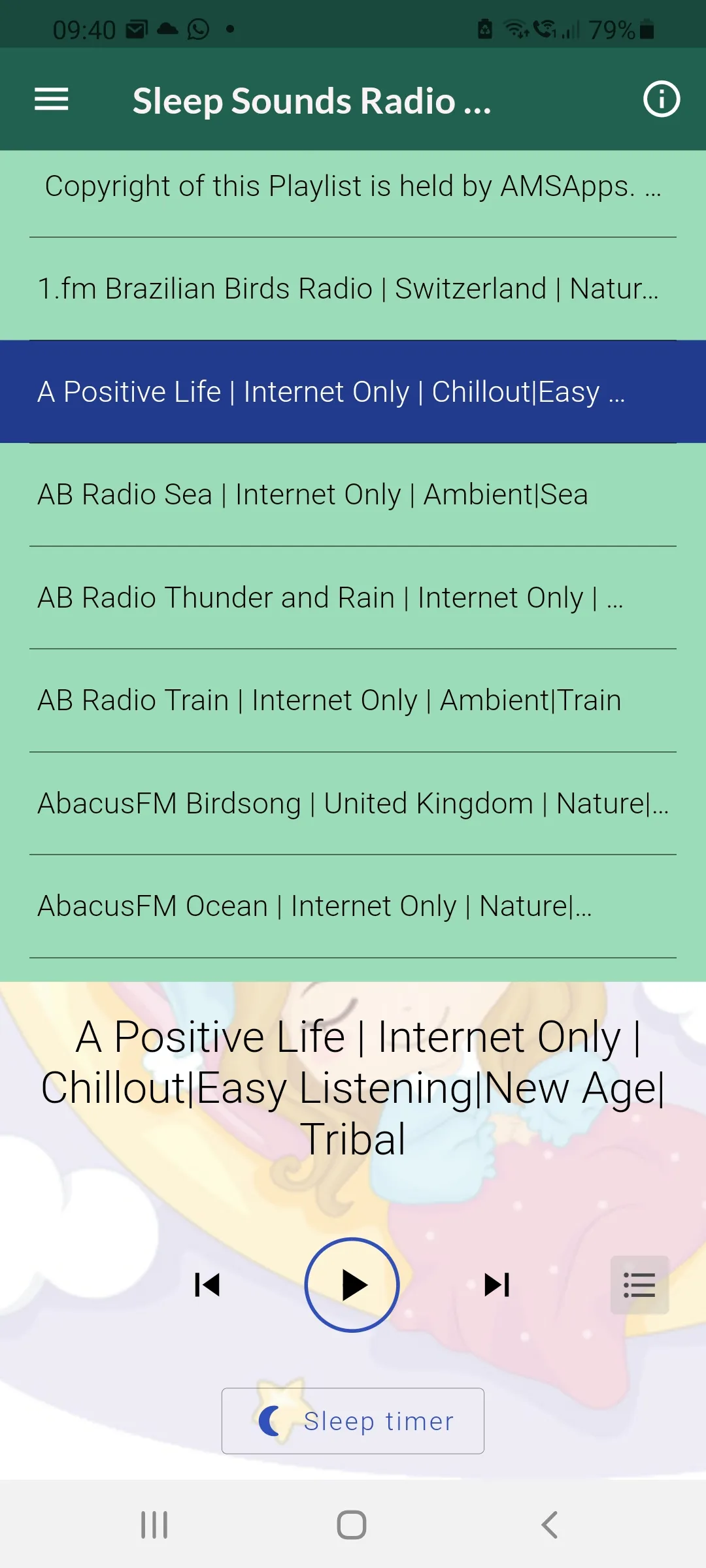 Sleep Sounds Radio | Indus Appstore | Screenshot