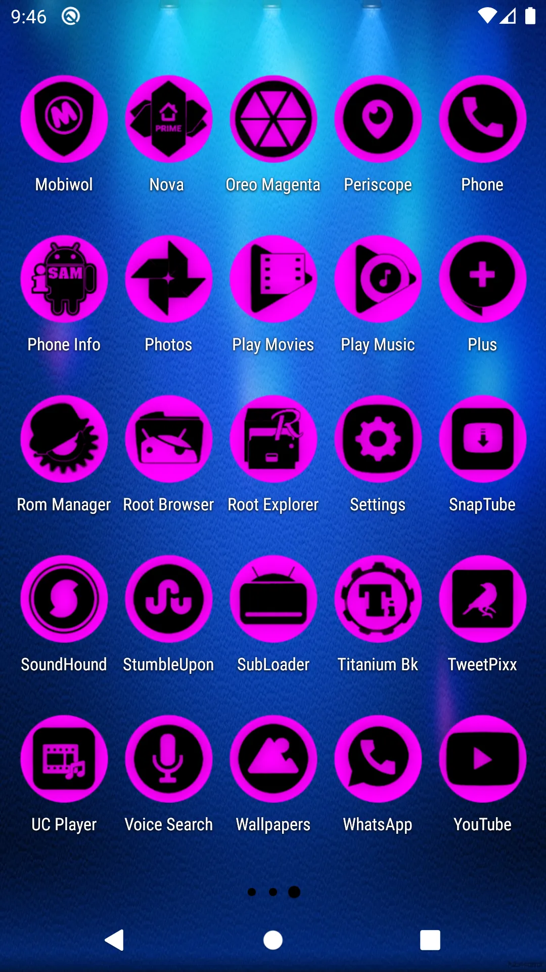 Oreo Magenta Icon Pack P2 | Indus Appstore | Screenshot