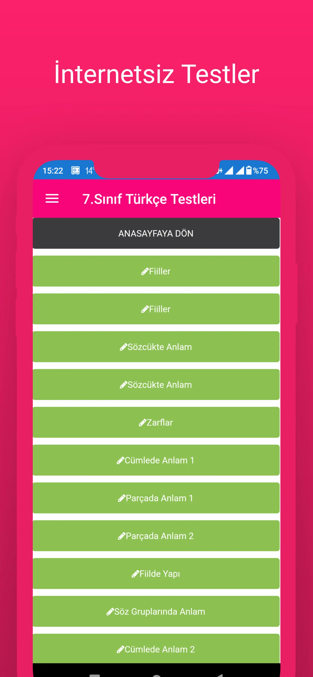 7.Sınıf Tüm Ders İnternetsiz | Indus Appstore | Screenshot