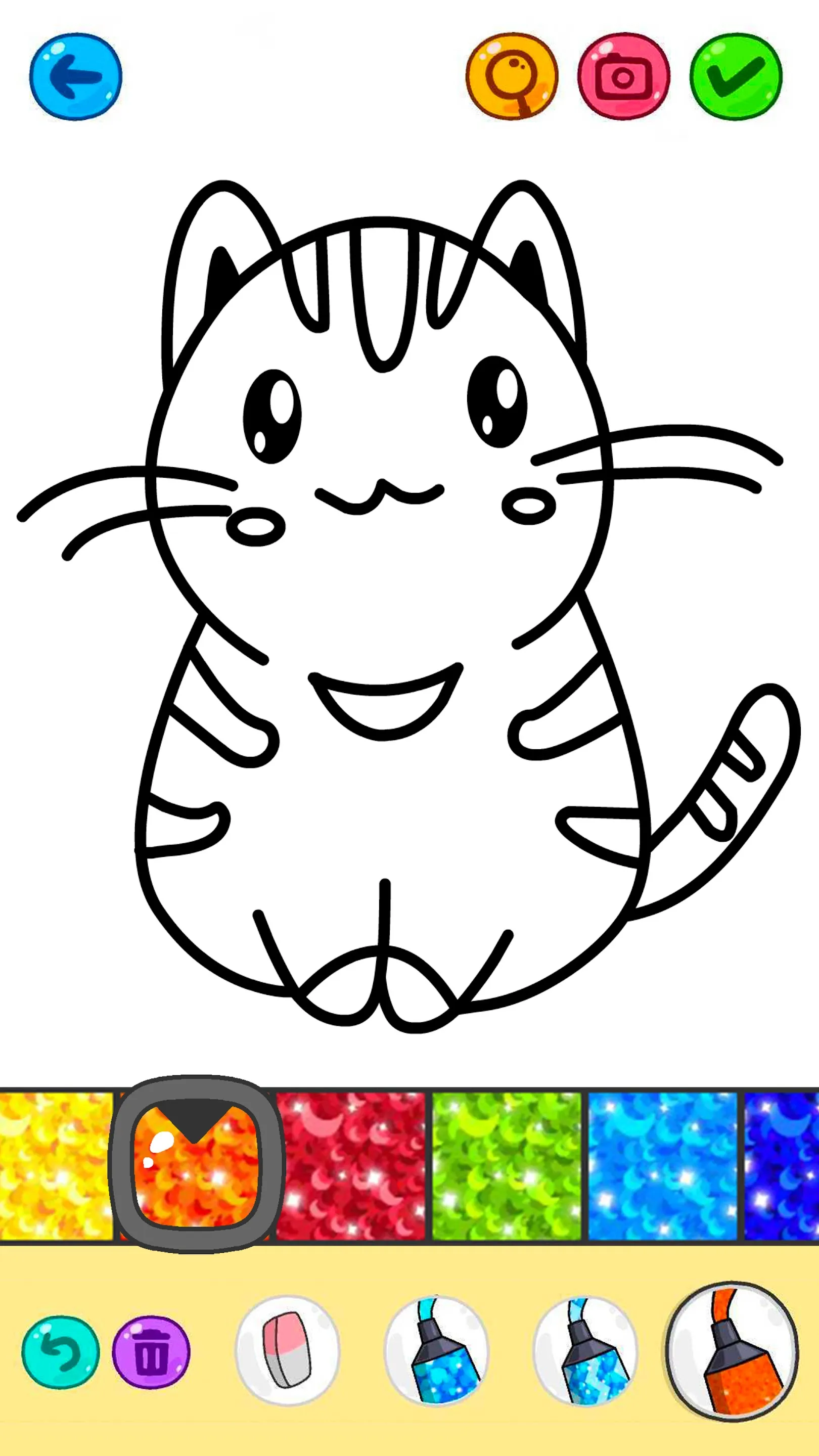 Kawaii Glitter Coloring Book | Indus Appstore | Screenshot