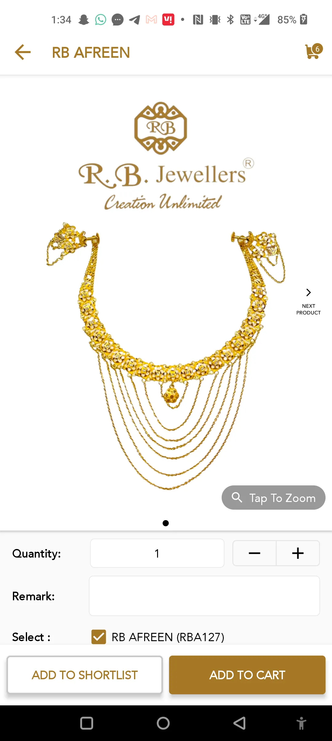 R.B. JEWELLERS - Online | Indus Appstore | Screenshot