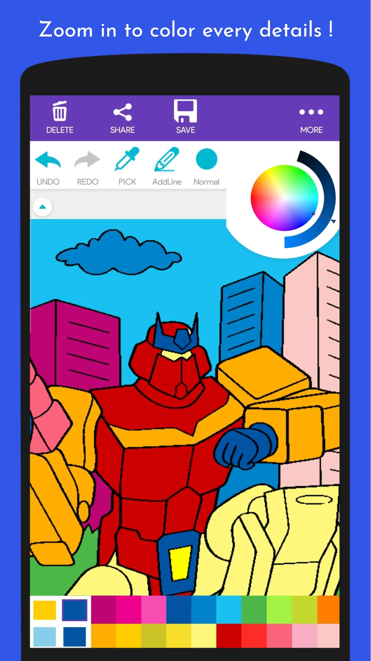 Robot Coloring Book | Indus Appstore | Screenshot