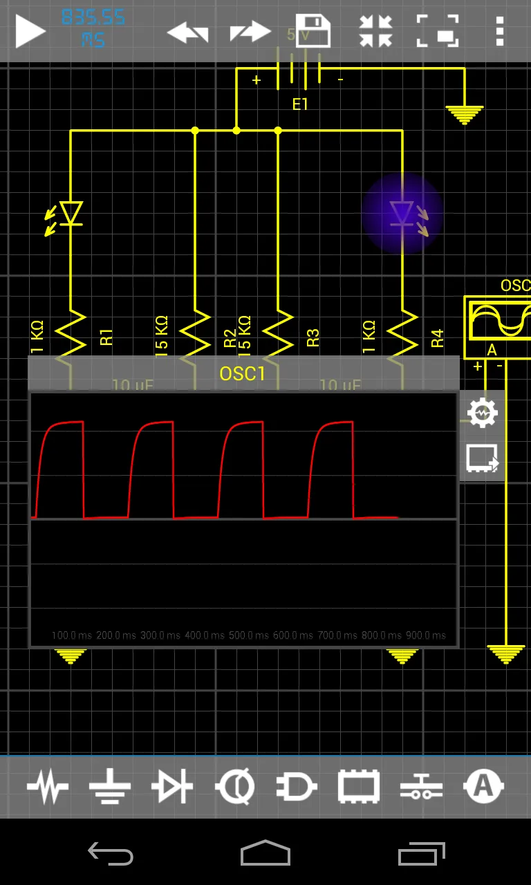 Droid Tesla Circuit Simulator | Indus Appstore | Screenshot