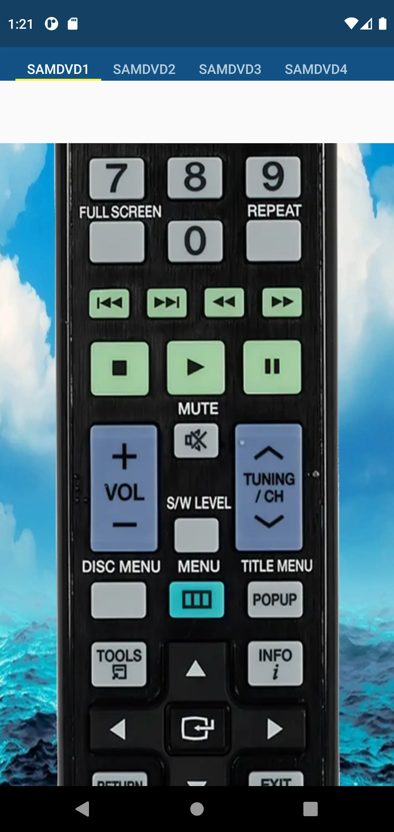 Samsung DVD Remote | Indus Appstore | Screenshot