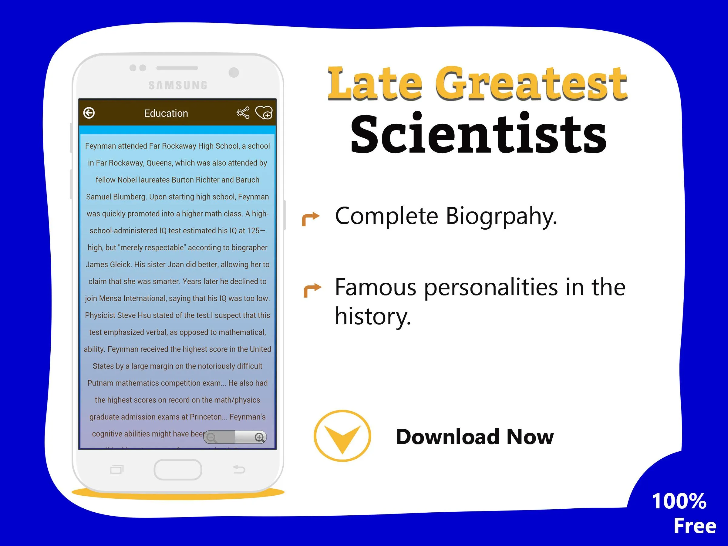 Biography of famous Scientists | Indus Appstore | Screenshot