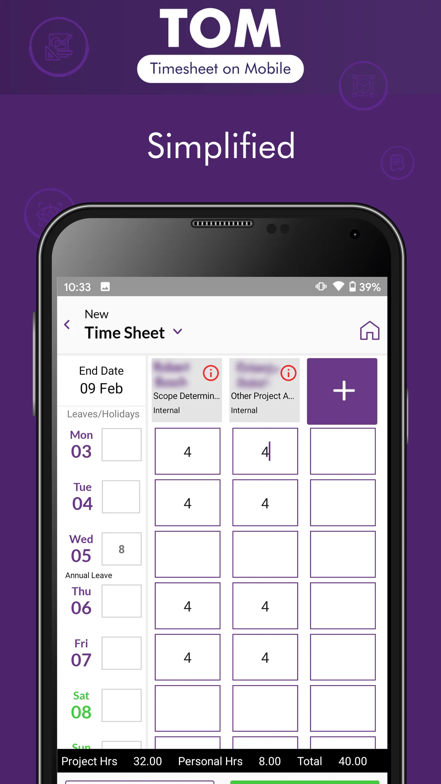 TOM - TimeSheet On Mobile | Indus Appstore | Screenshot