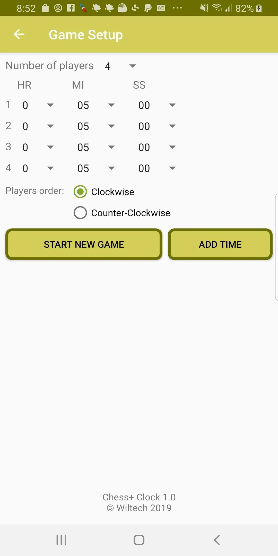 Chess Clock Plus | Indus Appstore | Screenshot