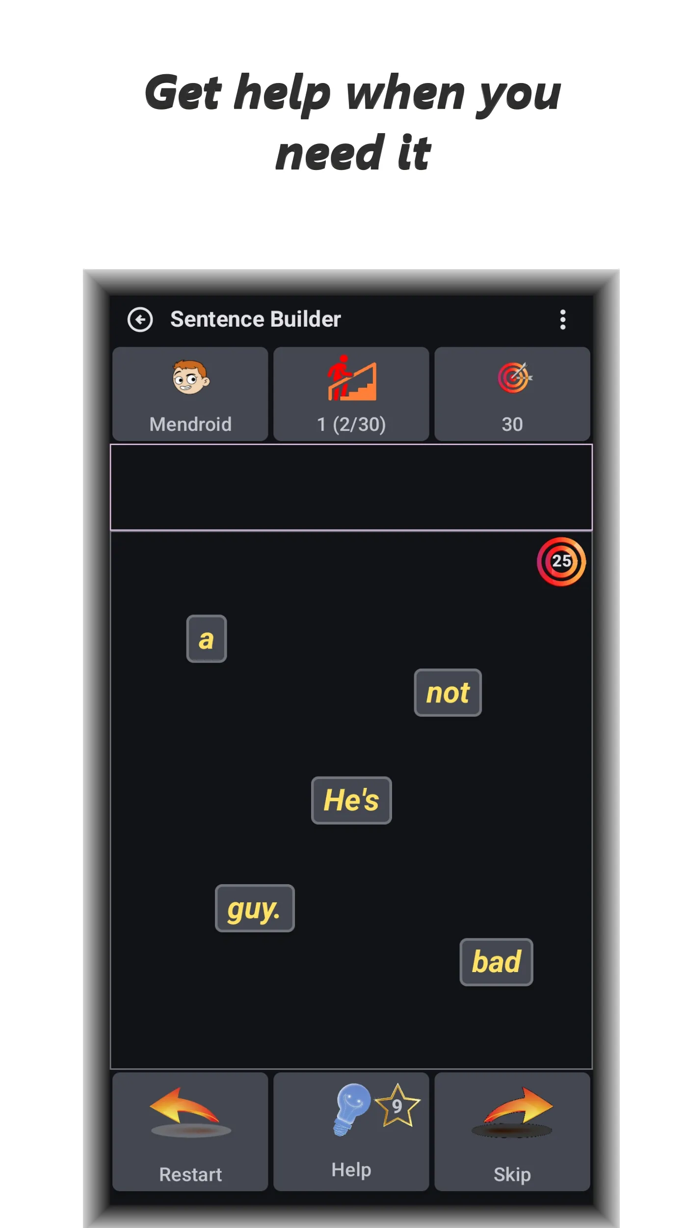 Sentence Builder english | Indus Appstore | Screenshot