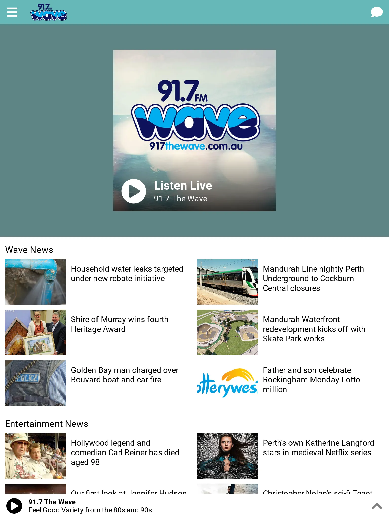 91.7 The Wave | Indus Appstore | Screenshot